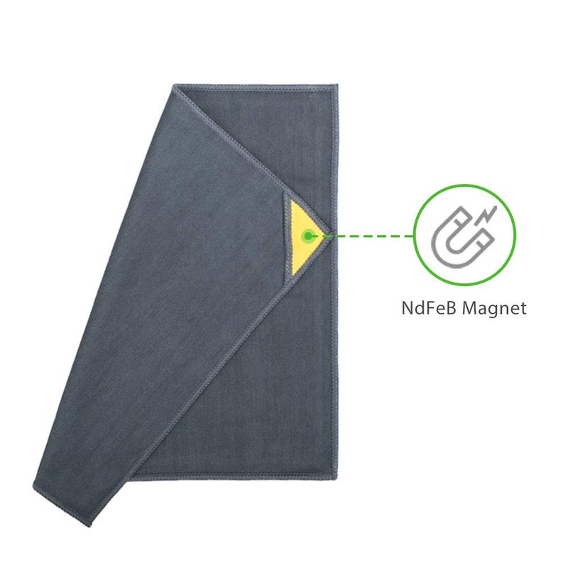 loukin 4 Pack Magnetic Whiteboard Cleaning Cloth  Dry Erase Cleaning Cloth for Classroom  Home and Office Use  Reusable & Washable  Gray  12"" x 12""  1 Bottle of 3.4 fl oz Whiteboard Cleaner Included - Image 3